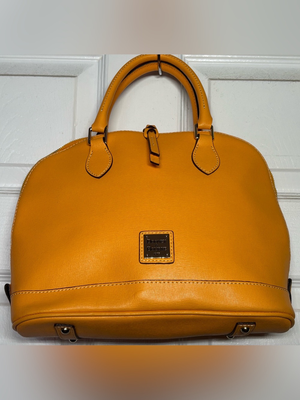 Dooney & Bourke Zip Zip Orange Creamsicle Dome Satchel